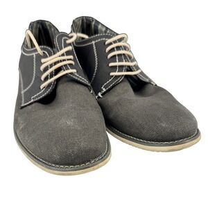 Steve Madden Taro Oxford Shoes Mens 10 Gray Canvas Contrast Stitch Lace  M-TARO